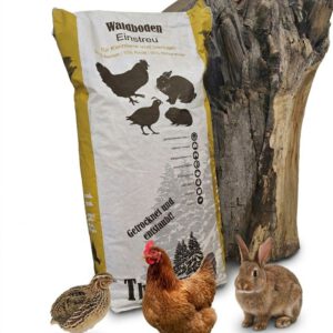 Thannwald Waldboden-Einstreu | 100% Natur für glückliche Kleintiere & Geflügel (11kg / 60 Liter)