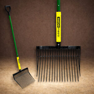 Stallgabel von Gabelmaxx</br>komplett</br>mit flachem Korb