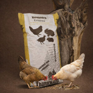 Thannwald Waldboden-Einstreu</br>für glückliche Hühner</br>11kg / 60 Liter