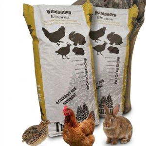 Thannwald Waldboden-Einstreu | 100% Natur für glückliches Geflügel (22kg / 120 Liter) Dopplepack