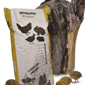 Thannwald Waldboden-Einstreu | 100% Natur für glückliche Wachteln (11kg / 60 Liter)